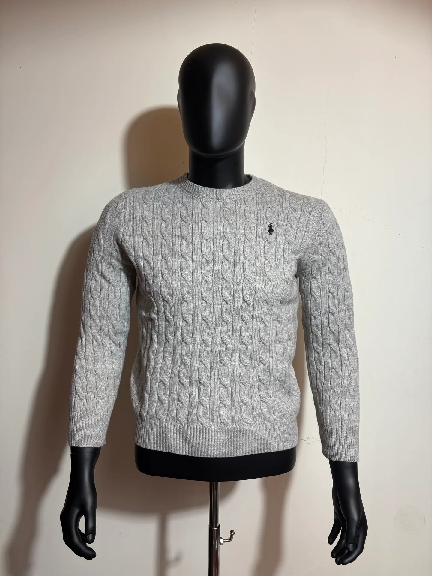 P190 000010 #FF2223 Polo Ralph Lauren solid cable knitted sweater brown Size: S-XXL
